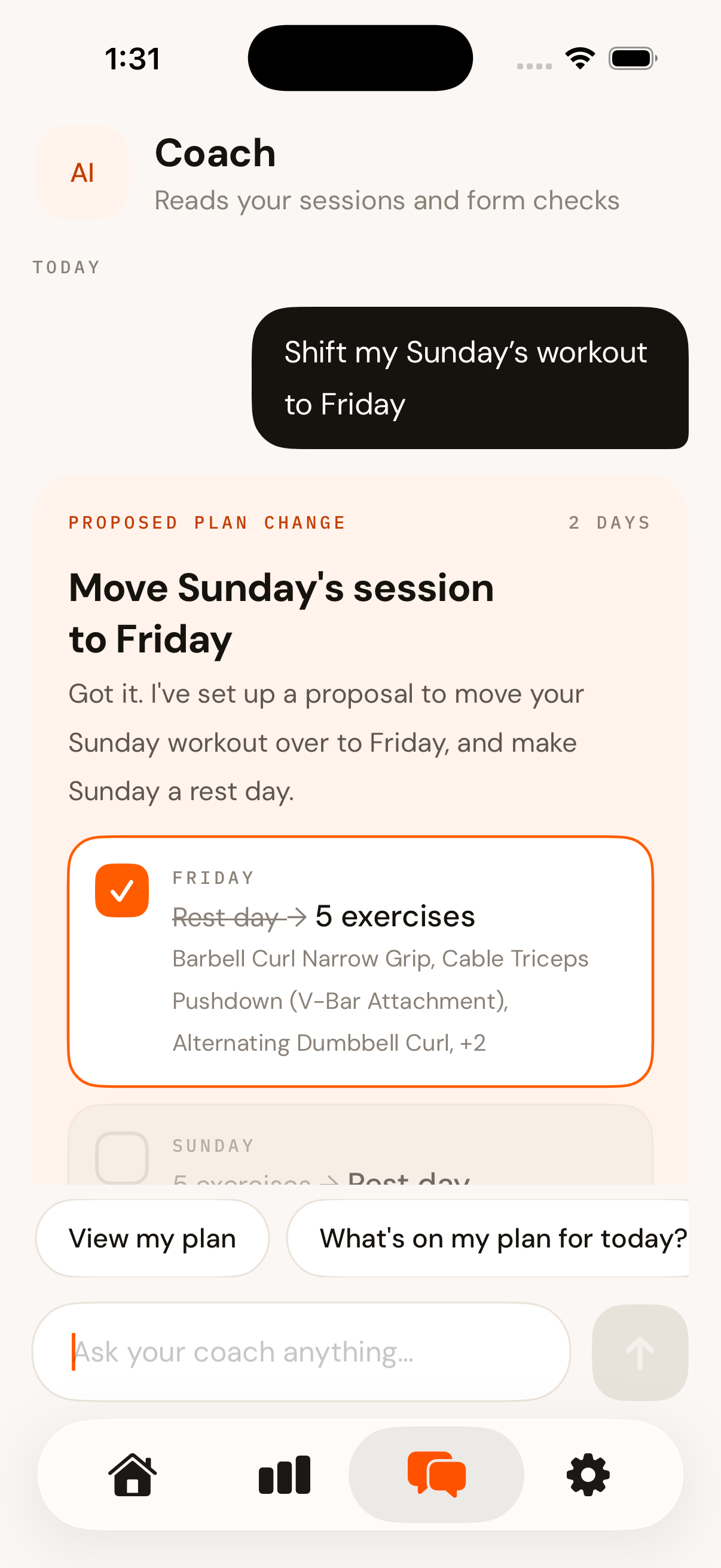 Capylift AI coach